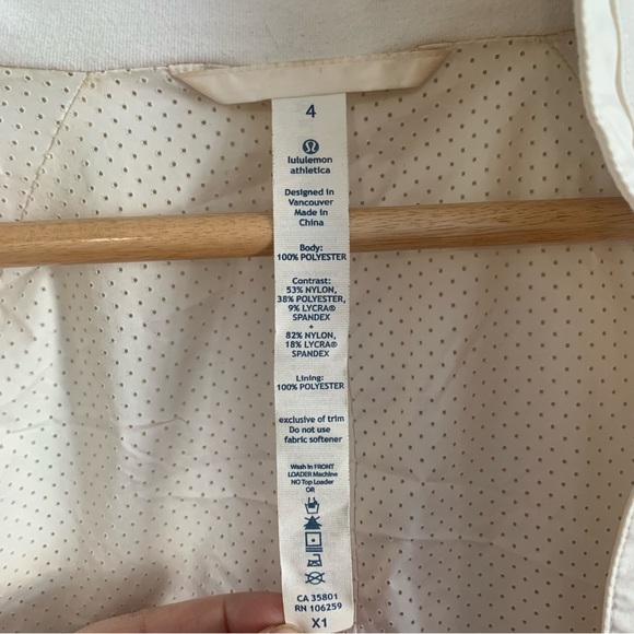 Lululemon White Zipper Reflective Track Jacket - Picture 12 of 16